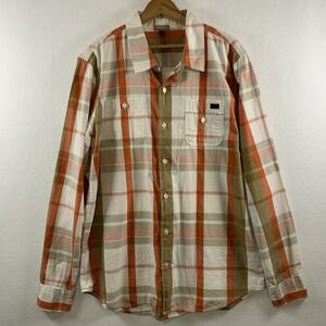 Erg Wovens Womens Plaid Button Top Sz‎ XL Fall Layer Coastal Heritage Preppy